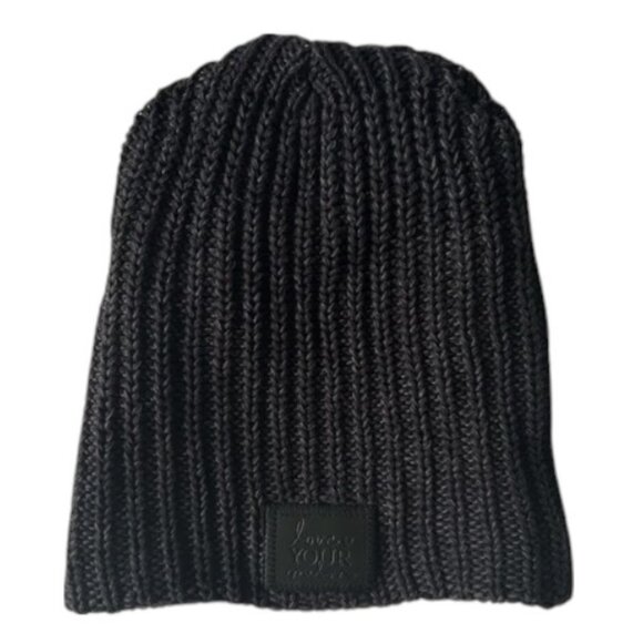 Love Your Melon black monochrome rib knit beanie - Picture 4 of 6